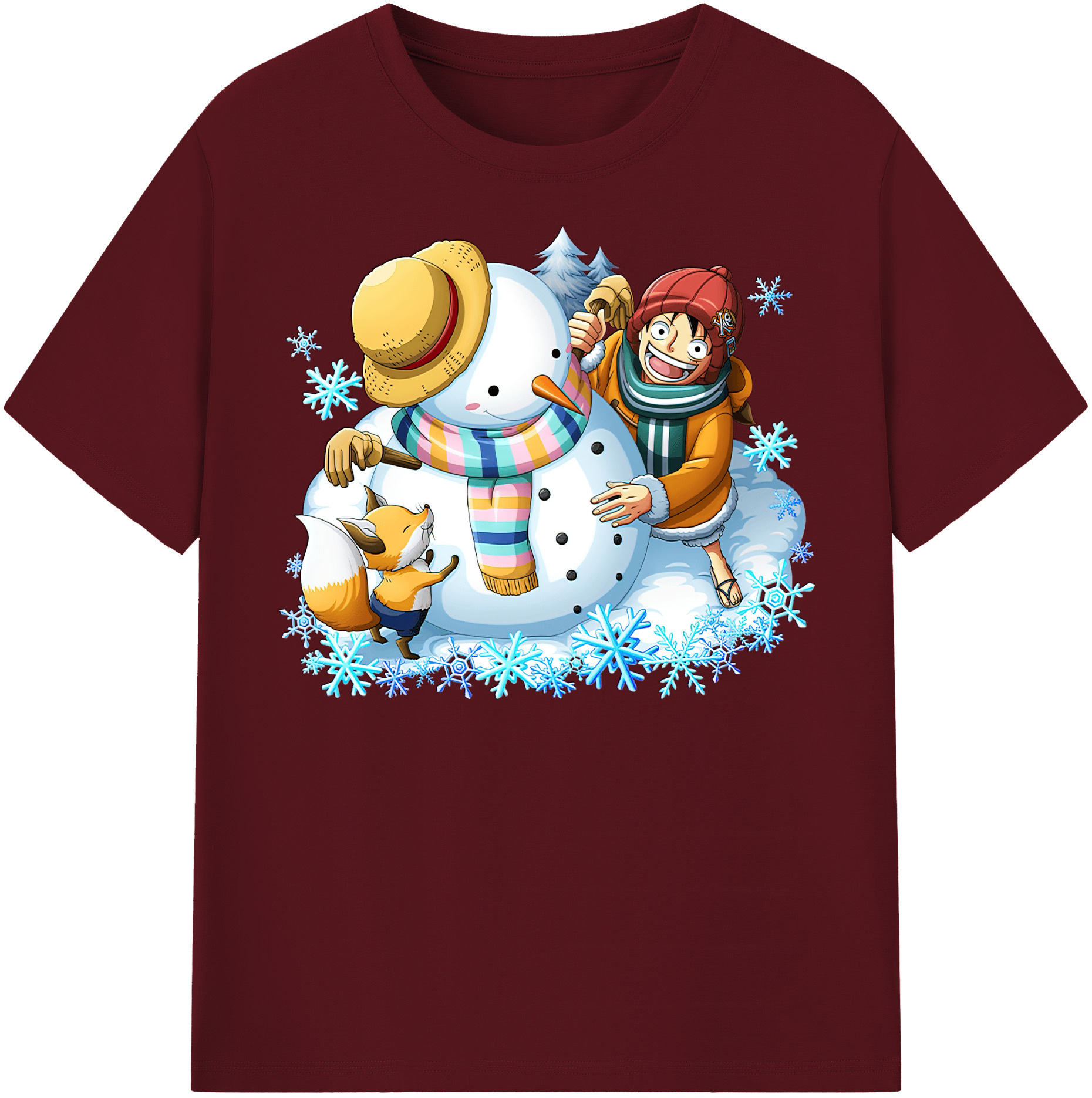 ワンピース モンキー・D・ルフィ ONE PIECE Monkey D. Luffy 綿100％半袖Tシャツ（フロントプリント）